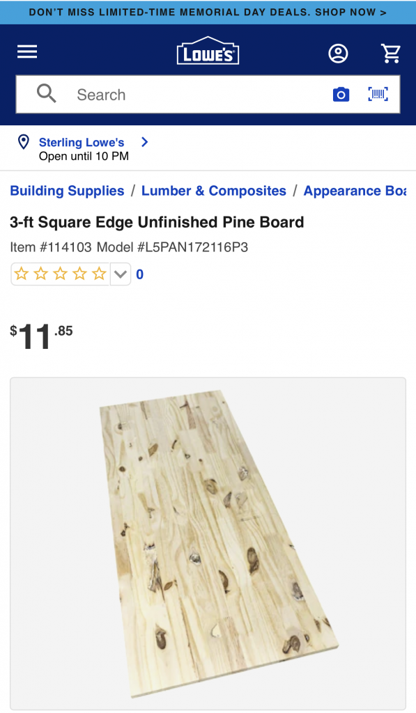 glued pine boards